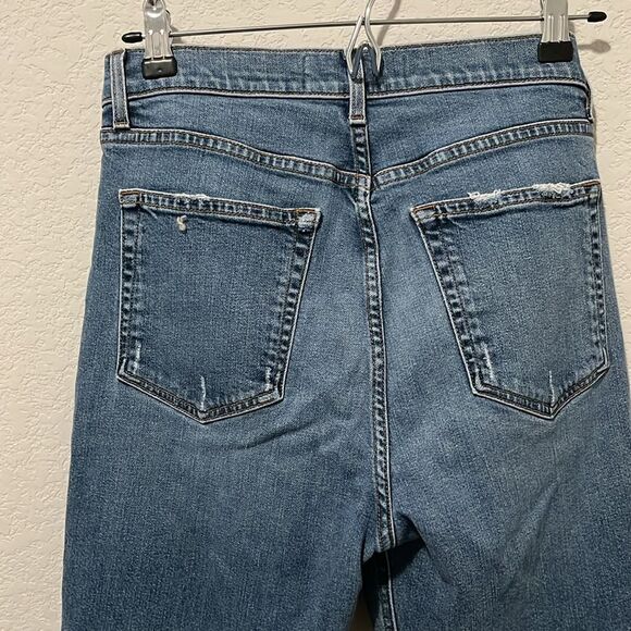 REFORMATION Slightly Distressed Blue Jeans, Size 29 - Picture 8 of 8